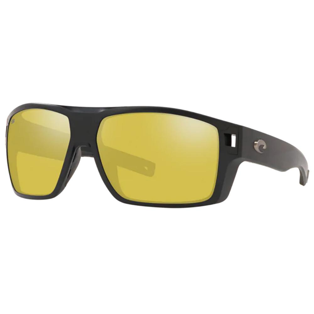 Costa Diego Sunglasses Polarized in Matte Black with Sunrise Silver Mirror 580G